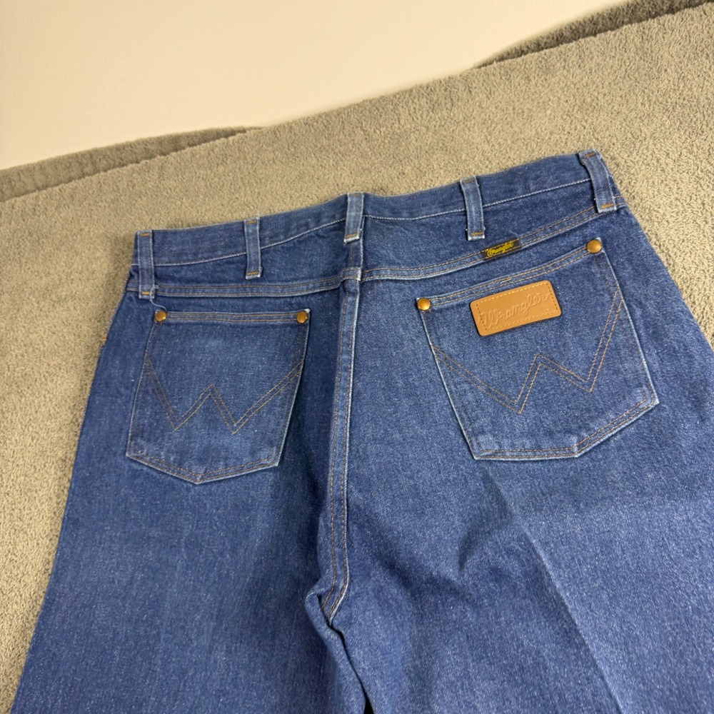 Wrangler Cowboy Cut 13MWZ Mens Indigo Blue Rigid Denim Jeans 35x32